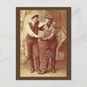 Miners in liefde briefkaart