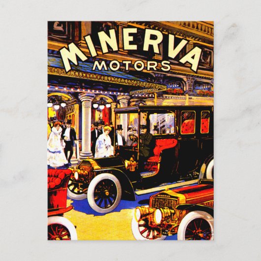 Minerva ~ Belgisch Automobiel AD Briefkaart (Voorkant)