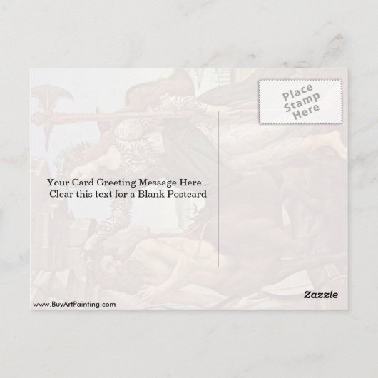 Minerva en het centrum van Sandro Botticelli Briefkaart (Achterkant)