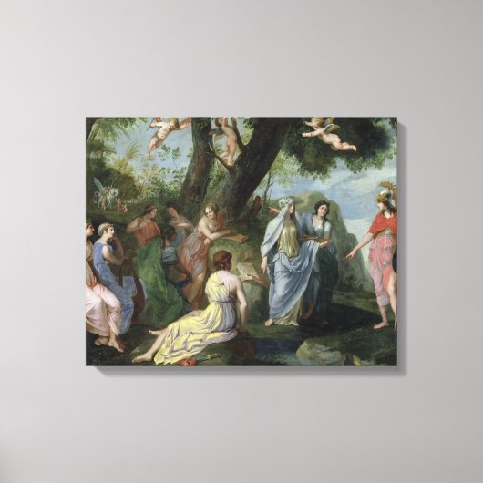 Minerva met Muses Canvas Afdruk (Voorkant)