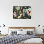Minerva met Muses Canvas Afdruk (Insitu (Slaapkamer))