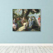 Minerva met Muses Canvas Afdruk (Insitu (Houten vloer))