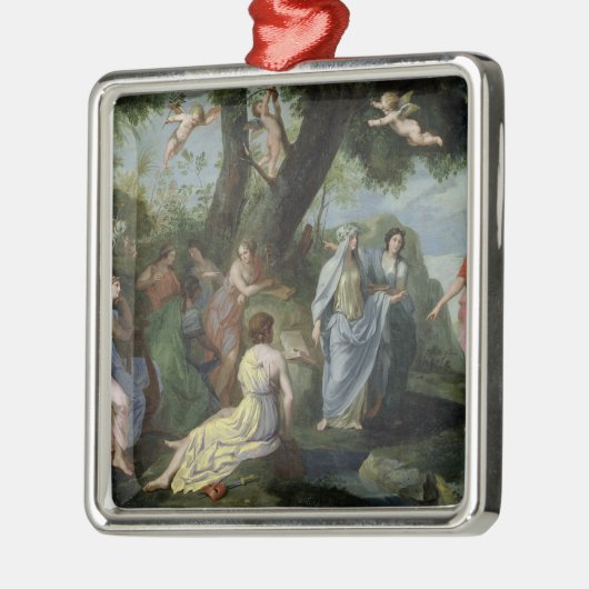 Minerva met Muses Metalen Ornament (Links)