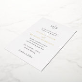 Minerva Modern Elegant Huwelijk Folie Uitnodiging (Gedraaid)