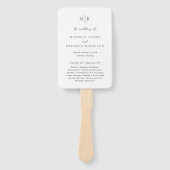 Minerva Modern Elegant Trouwprogramma Handwaaier (Voorkant)