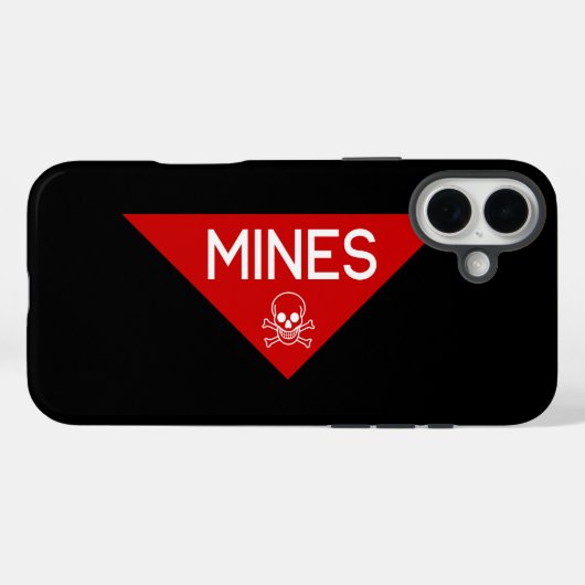 MINES SIGN | SIGNAGE | SYMBOOL Case-Mate iPhone CASE (Achterkant (horizontaal))