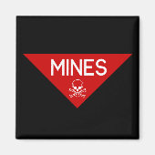 MINES SIGN | SIGNAGE | SYMBOOL MAGNEET (Voorkant)
