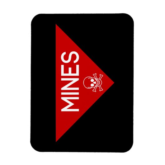 MINES SIGN | SIGNAGE | SYMBOOL MAGNEET (Verticaal)