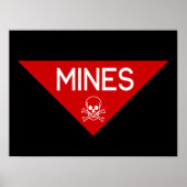 MINES SIGN | SIGNAGE | SYMBOOL POSTER (Voorkant)