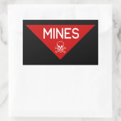 MINES SIGN | SIGNAGE | SYMBOOL RECHTHOEKIGE STICKER (Tas)
