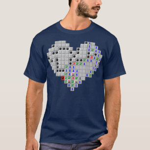 Minesweeper Heart Valentijnsdag T-shirt