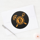 Mineur Bitcoin BTC 8-Bit | Autocollant (Enveloppe)