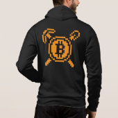 Mineur Bitcoin BTC 8-Bit | Sweat à capuche zip (Dos)