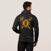 Mineur Bitcoin BTC 8-Bit | Sweat à capuche zip (Dos entier)