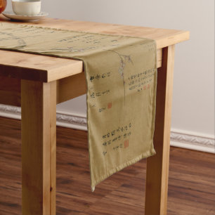 Ming Dynasty Plum Blossoms & Birds beroemd gemaakt Lange Tafelloper
