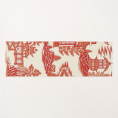 Ming Dynasty Rode Pagode Theetuin Yogamat (Voorkant (horizontaal))