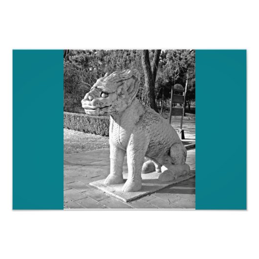 Ming Tombs Dragon B&W Foto Afdruk (Voorkant)