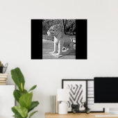 Ming Tombs Dragon B&W Poster (Thuiskantoor)