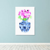 Ming Vase Canvas Afdruk (Insitu (Houten vloer))