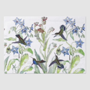 Mingbird Birds Starflower Flowers Tissue Paper Tissuepapier