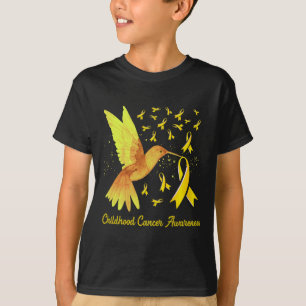 Mingbird Yellow Gold Childhood Cancer Awareness T-shirt
