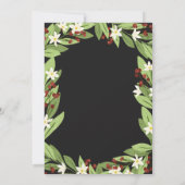 Minge Jingle Bloemen Rode bessen Kerstfeest Kaart (Achterkant)