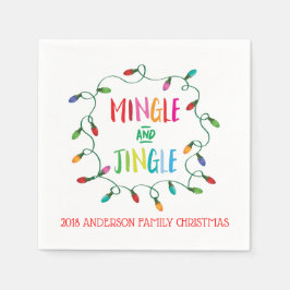 Mingle en Jingle kerstverlichting Servet