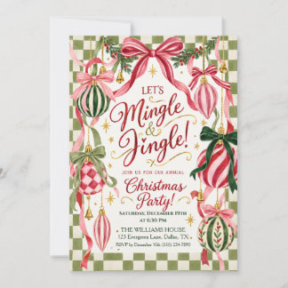 Mingle en Jingle Retro Kerstfeest Kaart