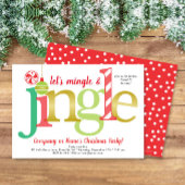 Mingle & Jingle Rood Goud Schattige Kerstfeest Kaart