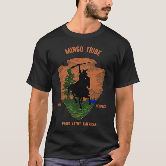 Mingo Tribe Native American Indian Pride  R T-shirt (Voorkant)
