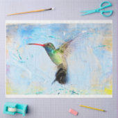 Mingvogel in het vliegweefsel tissuepapier (Craft)