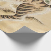  Minhwa tijger onder dennenboom Cadeaupapier (Hoek)