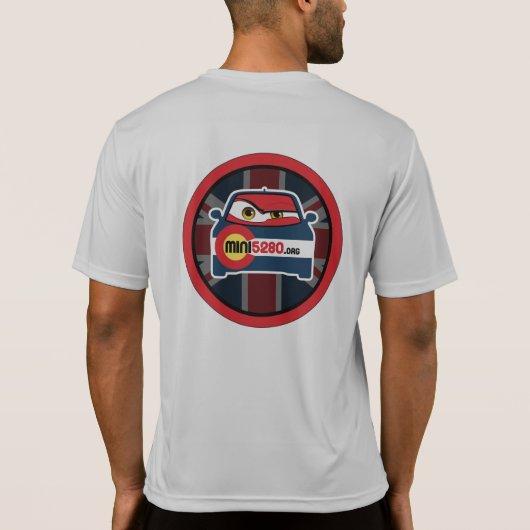 MINI5280 Mannen Sport-Tek concurrent T-Shirt (Achterkant)