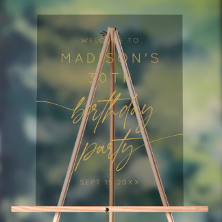 Mini 30ème anniversaire Bienvenue Gold Script