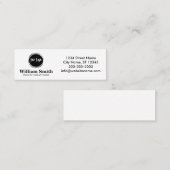 Mini, 7,6 cm x 2,5 cm mini visitekaartje (Voorkant / Achterkant)