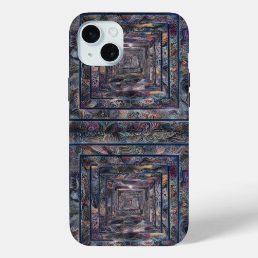 Mini Abstrait Infinity Motif iPhone 15 Plus Coque (Verso)