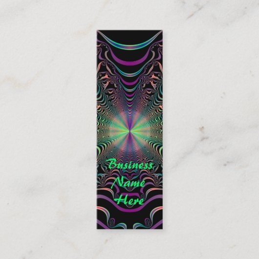 Mini Abstrait Pastel Fractal Web Signet Carte de visite (Devant)
