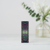 Mini Abstrait Pastel Fractal Web Signet Carte de visite (Debout devant)