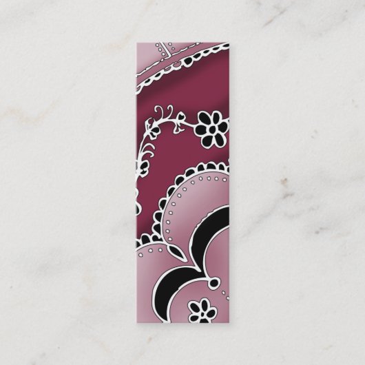 Mini Actrice Modèle de carte de visite maigre (Devant)