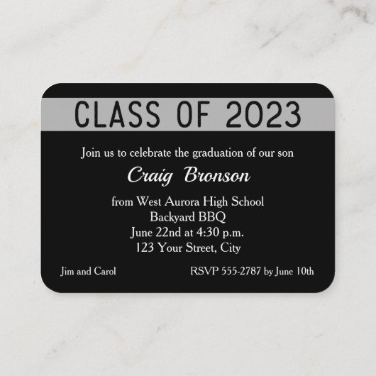 MINI Afstuderen Kaarten voor fotonodiging (Achterkant)