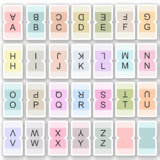 Mini Alphabet Index Tab Divider Bujo Label (Voorkant)