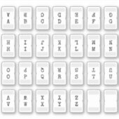 Mini Alphabet Index Tab Page Divider Tab Folded  Sticker (Voorkant)