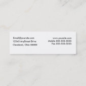 Mini Amour du carte de visite de peinture (maigre) (Dos)