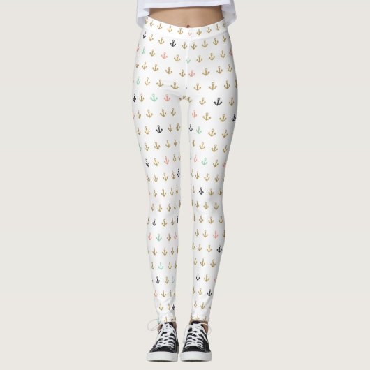 Mini Anchor Pattern Leggings (Voorkant)