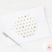 Mini Anchor Pattern Ronde Sticker (Envelop)