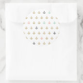 Mini Anchor Pattern Ronde Sticker (Tas)