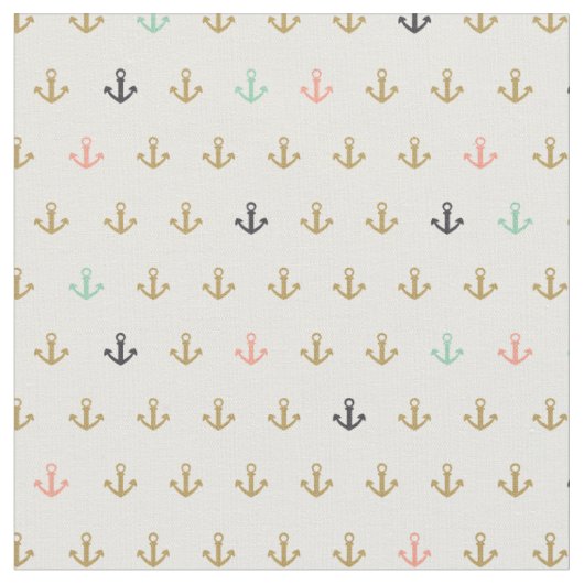 Mini Anchor Pattern Stof (Close Up)