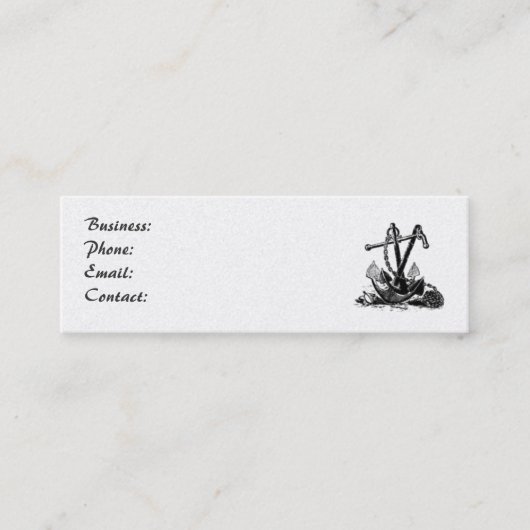 Mini Ancre Carte de visite nautique (Devant)