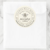 Mini Apiary Heraldic Bee Bijenwas Kaars Label (Tas)