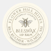 Mini Apiary Heraldic Bee Lip Balm ou Étiquette de  (Devant)